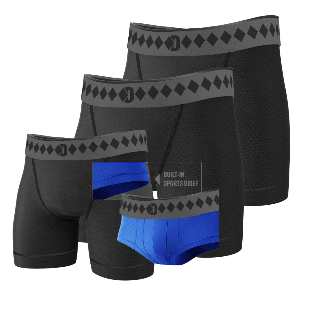 Performance Short With Built-In Brief 3 Pack – Diamond MMA