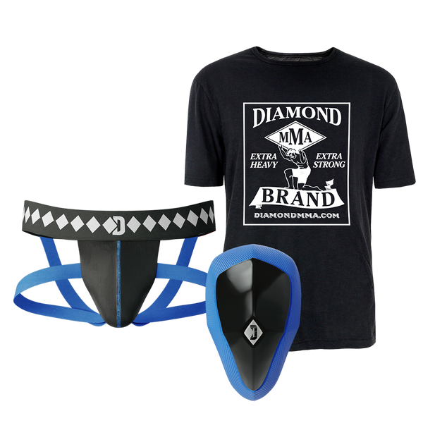 Diamond MMA Quad Strap Jockstrap & Athletic Cup System (Black)